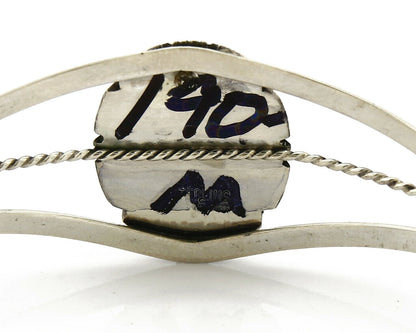 Navajo Bracelet .925 Silver Tiger Eye Sapphire Signed Sapphire Signed Sarah Chee