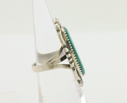 Navajo Ring 925 Silver Blue Gem Turquoise Native American Artist C.80's