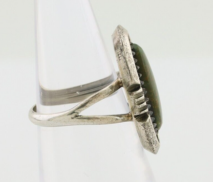Navajo Ring 925 Silver Natural Turquoise Native American Artist C.80's
