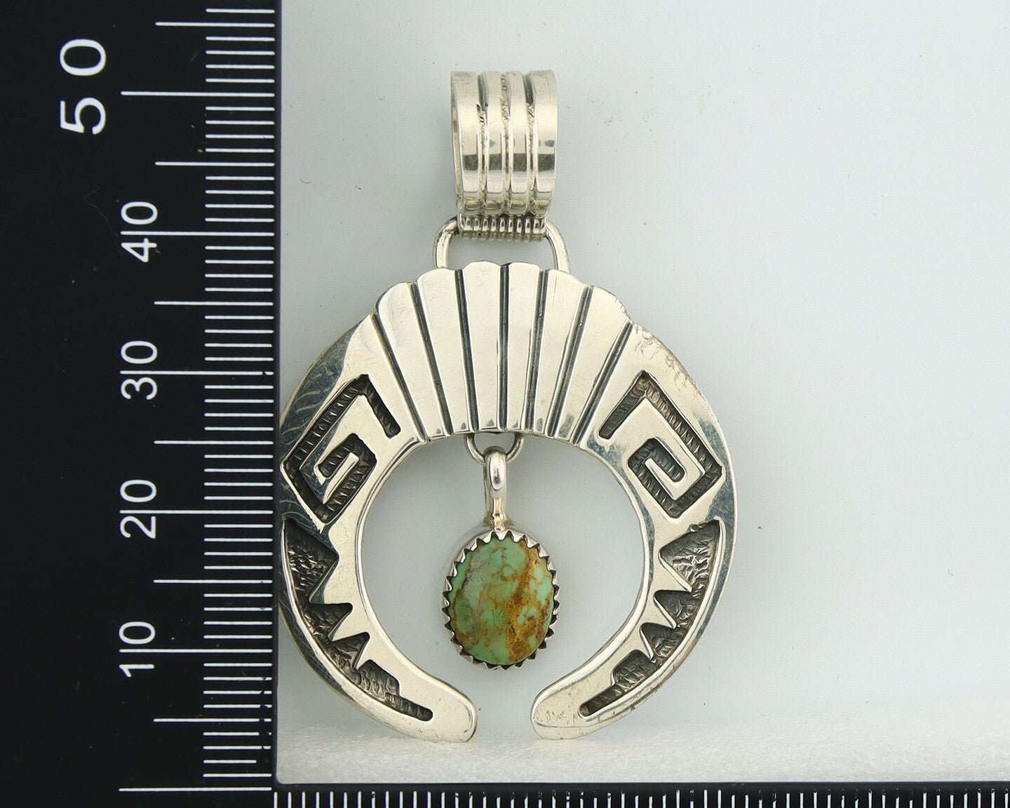 Navajo Sterling Silver Necklace Pendant Handmade Authentic Vintage Signed C