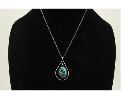 Navajo Necklace 925 Silver Natural Turquoise Native American C.80's