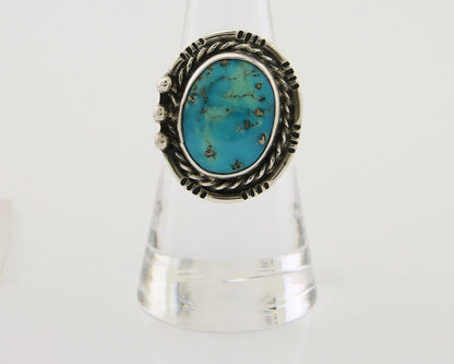 Navajo Handmade Ring 925 Silver Turquoise Native American Artist C.80's