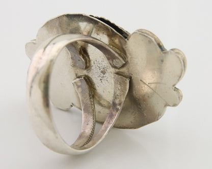 Navajo Handmade Ring 925 Silver Natural Turquoise Native Artist C.80's
