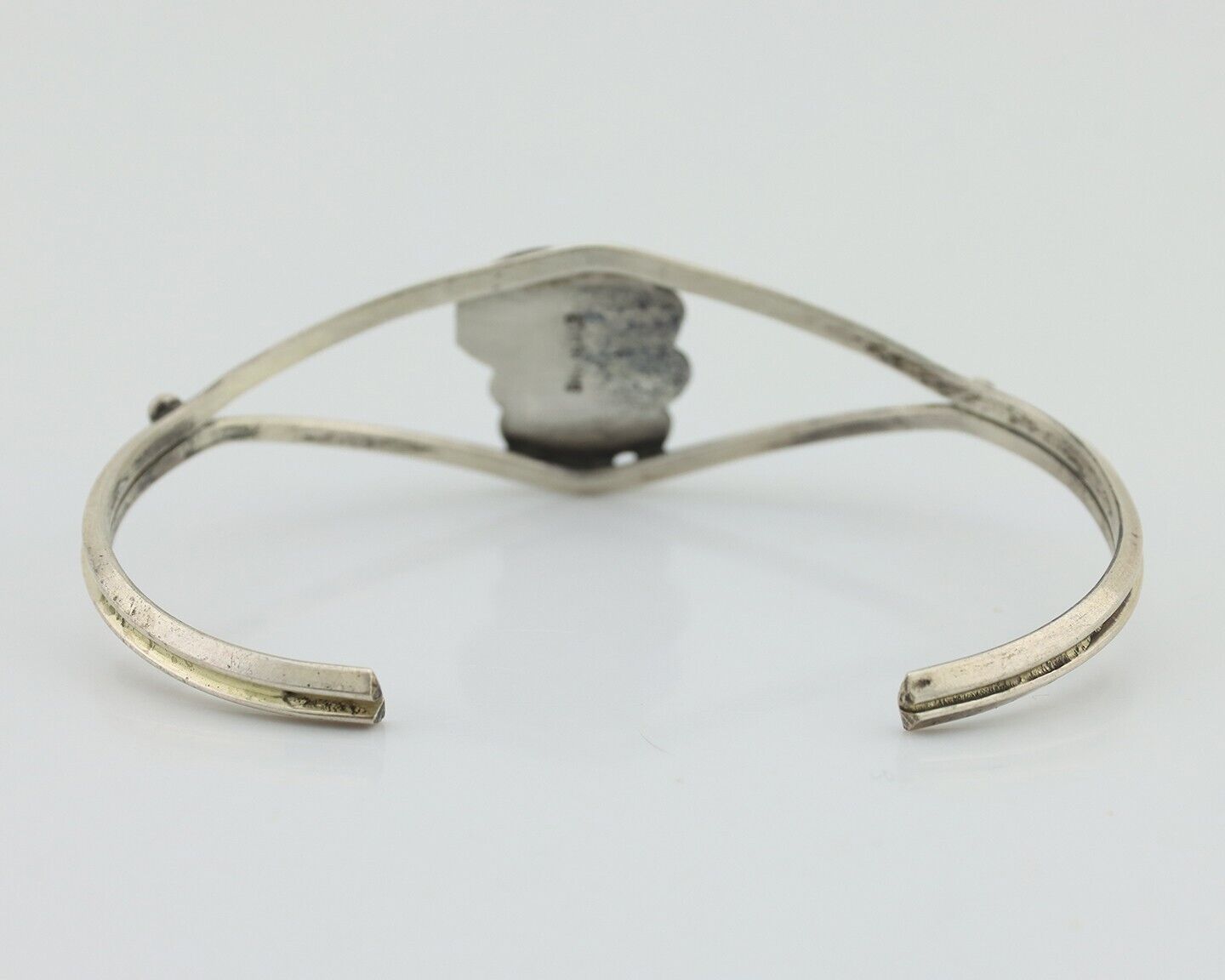 Navajo Bracelet 925 Silver Sleeping Beauty Turquoise Native American Artist C80s