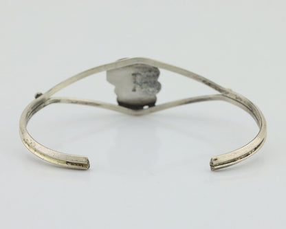 Navajo Bracelet 925 Silver Sleeping Beauty Turquoise Native American Artist C80s