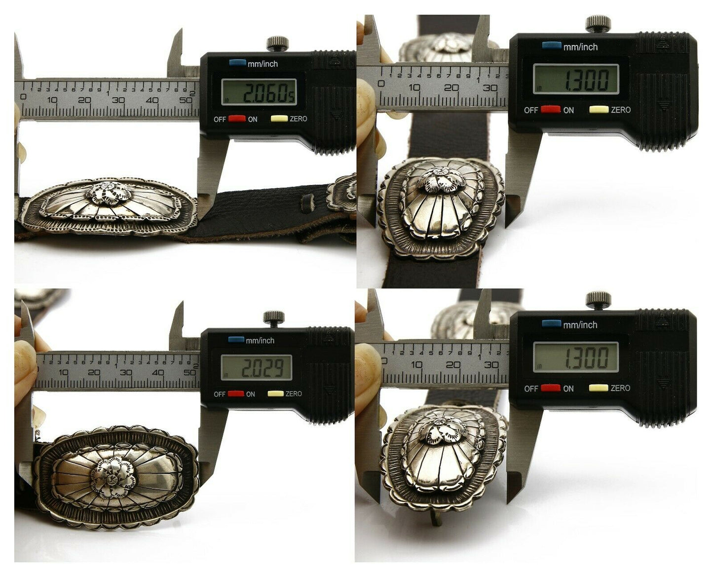 Navajo Concho Belt .925 Silver Handmade Signed Tom Willeto C.1980's