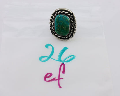 Navajo Ring 925 Silver Royston Turquoise Native American Artist Size 7.0 C.80's