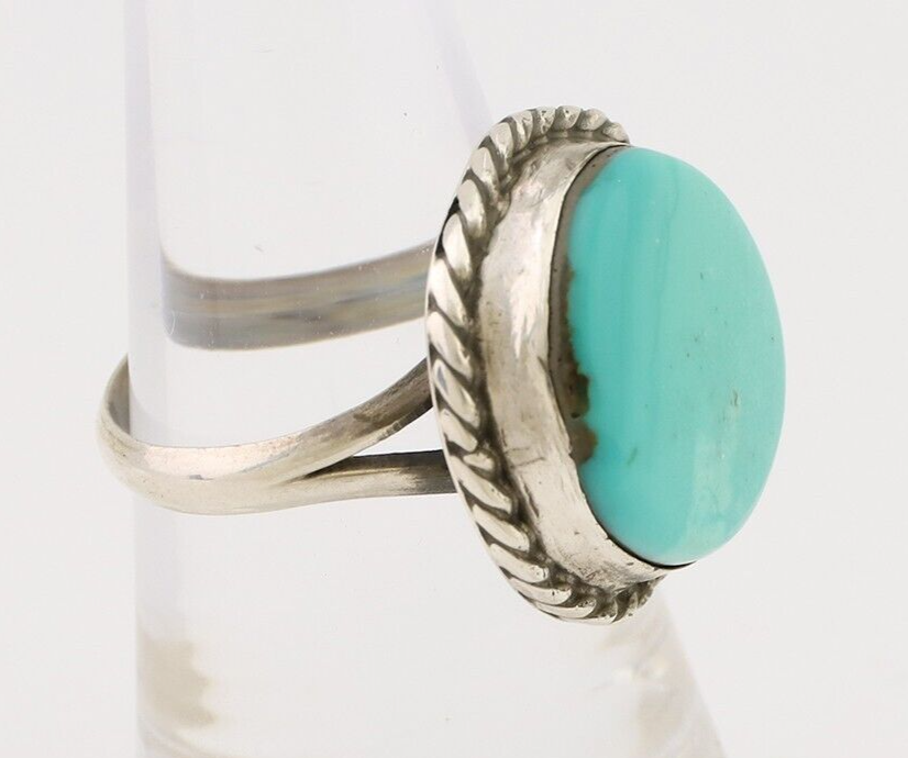Navajo Handmade Ring 925 Silver Turquoise Native American Artist C.80's