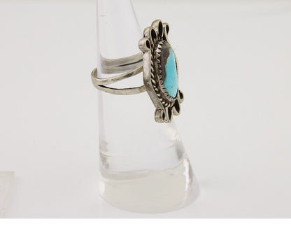 Navajo Handmade Ring 925 Silver Natural Arizona Turquoise Artist C.80's