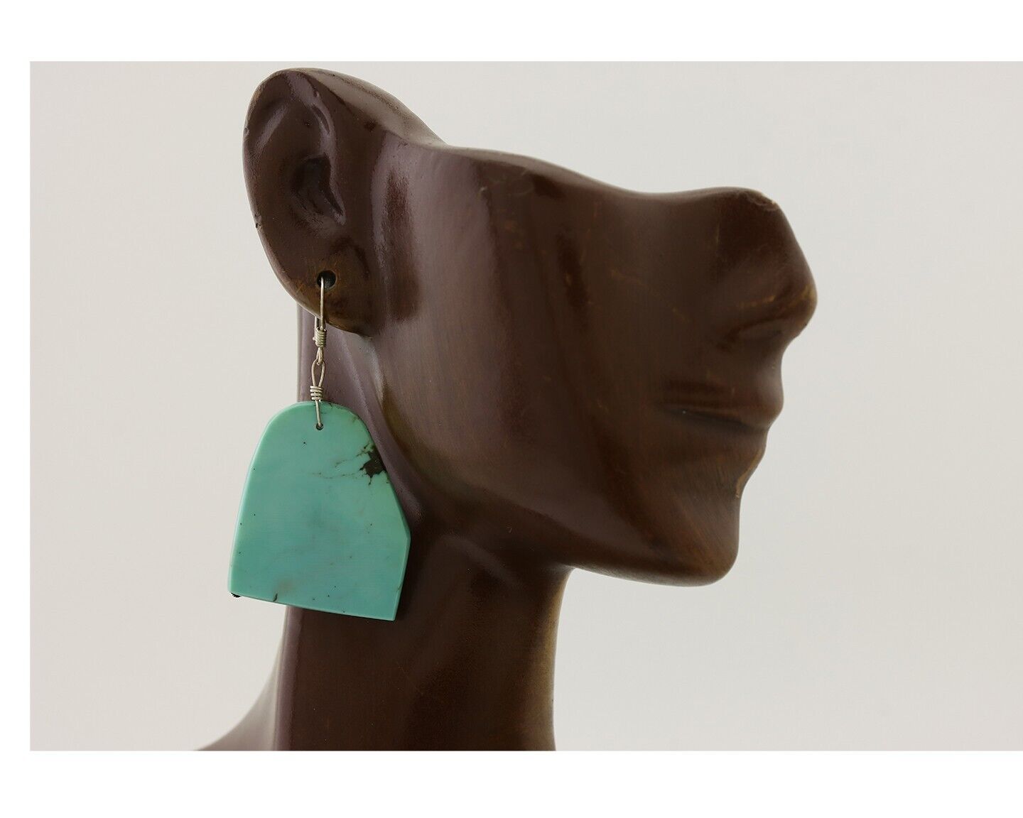 Santo Domingo Earrings 925 Silver Natural Turquoise Native Artist C.80's