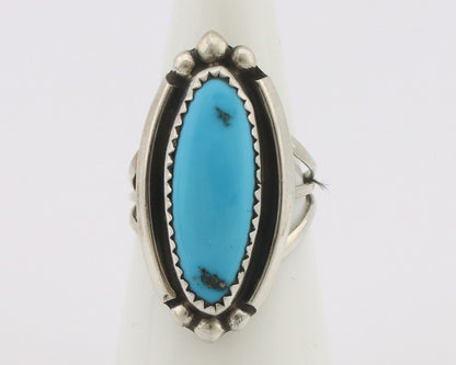 Navajo Ring 925 Silver Sleeping Beauty Turquoise Native American C.80's