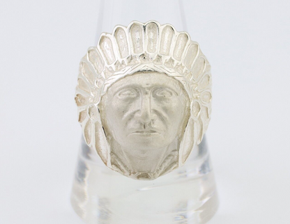 Indian Chief Ring 925 Sterling Silver SOLID CAST 925 STERLING SILVER Size 9.75