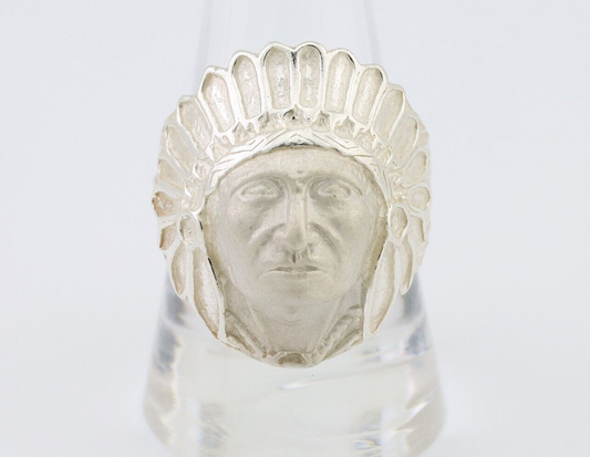 Indian Chief Ring 925 Sterling Silver SOLID CAST 925 STERLING SILVER Size 9.75