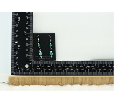 Navajo Earrings Sterling Silver Turquoise Vintage Dangle Handmade