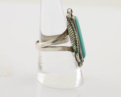 Navajo Handmade Ring 925 Silver Natural Turquoise Native Artist C.80's
