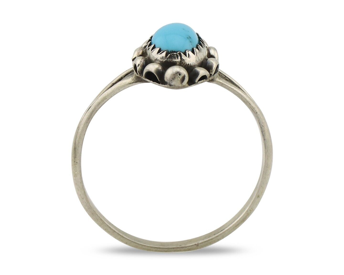 Navajo Ring 925 Silver Turquoise Artist Signed SkyStone Creations C.80's