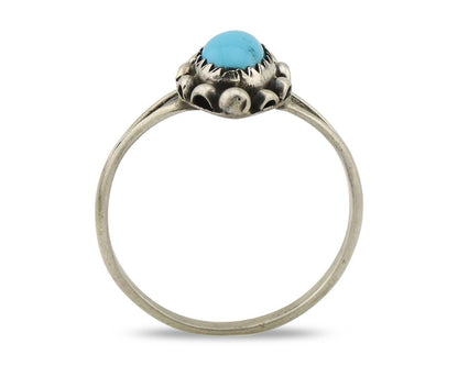 Navajo Ring 925 Silver Turquoise Artist Signed SkyStone Creations C.80's