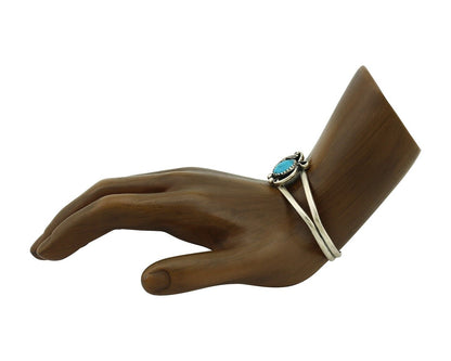 Navajo Slave Bracelet 925 Silver Natural SB Turquoise Native American C.80's