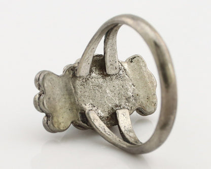 Navajo Ring 925 Silver Natural Blue Turquoise Native American Artist C.1980's