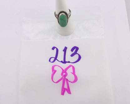 Navajo Ring .925 Silver Natural Kingman Turquoise Native American Signed C.80's