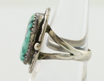 Navajo Ring 925 Silver Natural Blue Turquoise Tom Willeto C.80's