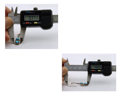 Navajo Paw Earrings 925 Silver Blue Turquoise Native American Artist C.80's