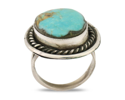 Navajo Handmade Ring 925 Silver Turquoise Native American Artist C.80's