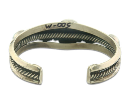 Navajo Bracelet 925 Silver Turquoise Cuff Artist Signed IDA M C.80's