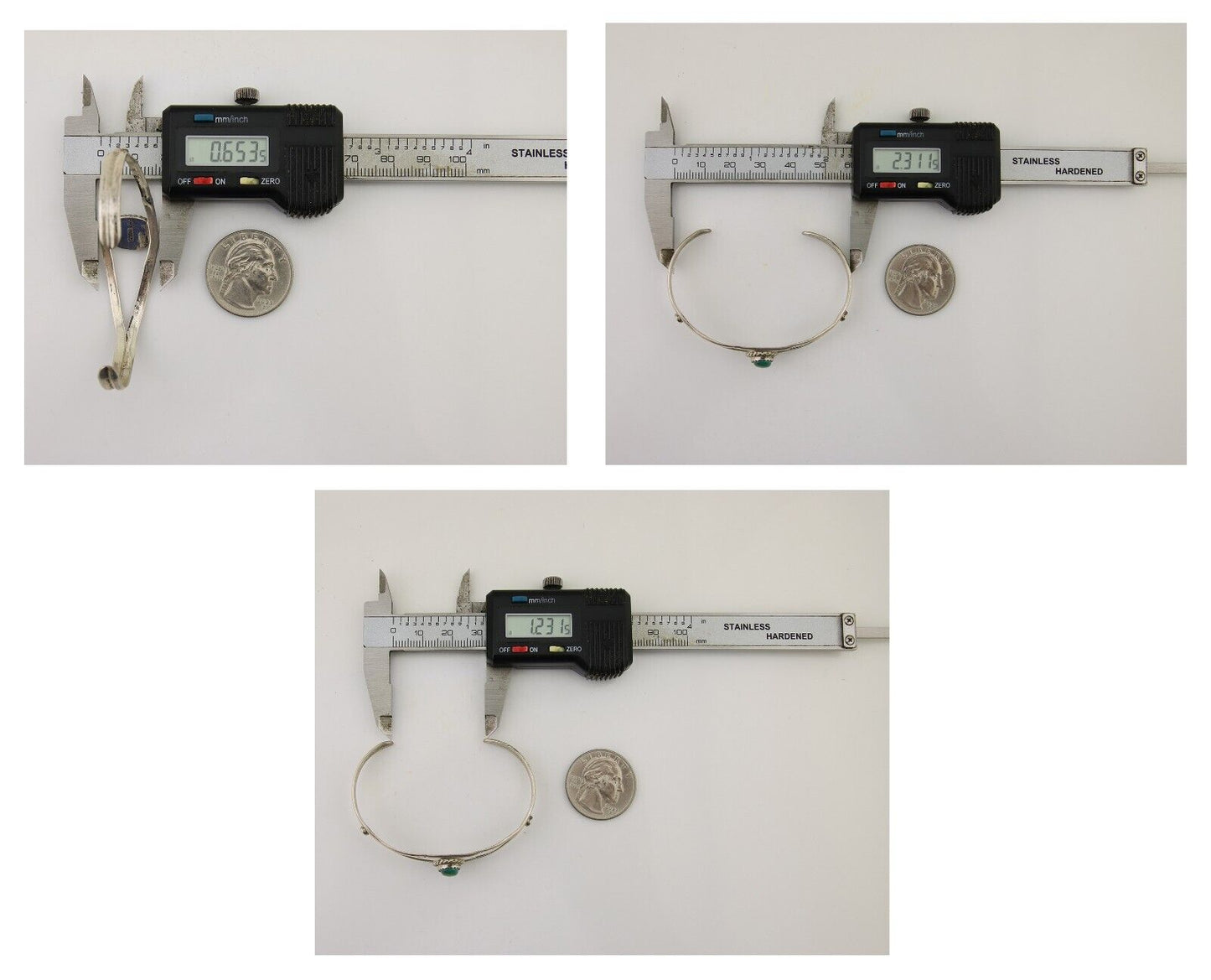 Navajo Hand Stamped Cuff Bracelet Turquoise 925 Silver Native American Artist