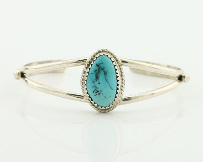 Navajo Bracelet 925 Silver Sleeping Beauty Turquoise Native Artist C.80's