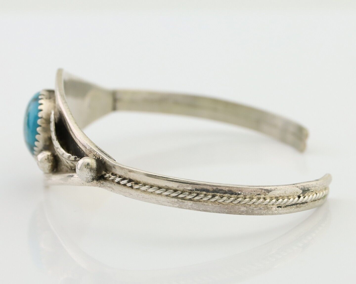 Navajo Handmade Bracelet 925 Silver Arizona Turquoise Native American C.80's