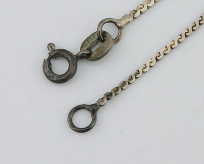 Navajo Necklace 925 Silver Natural Green Turquoise Artist Signed MC C.80's