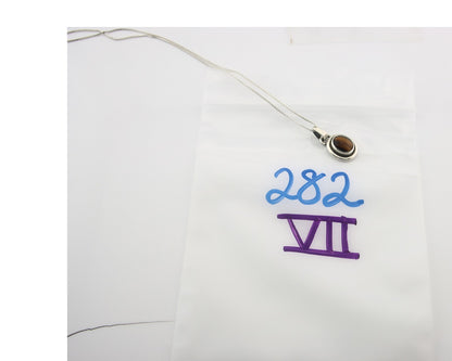 Navajo Sterling Silver Necklace Authentic Tiger Eye Sapphire Vintage Handmade