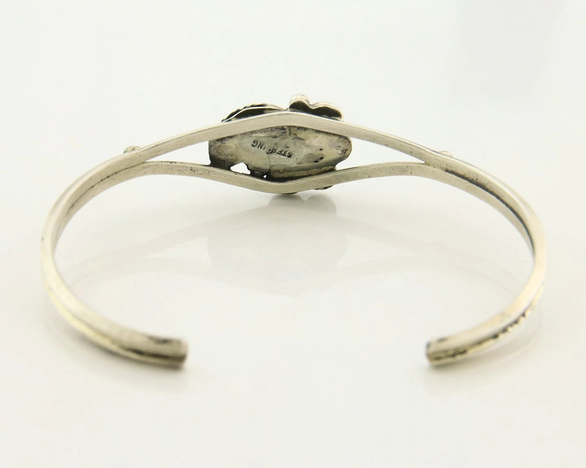Navajo Cuff Bracelet 925 Sterling Silver Turquoise Vintage Handmade
