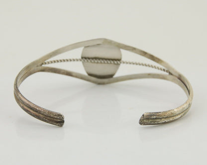 Navajo Paw Bracelet 925 Silver Blue Turquoise Native American Artist C.80's