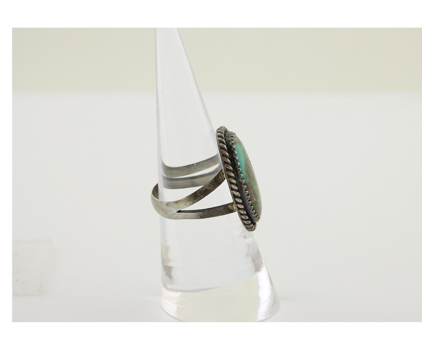 Navajo Ring 925 Silver Turquoise Native American Artist C.80's