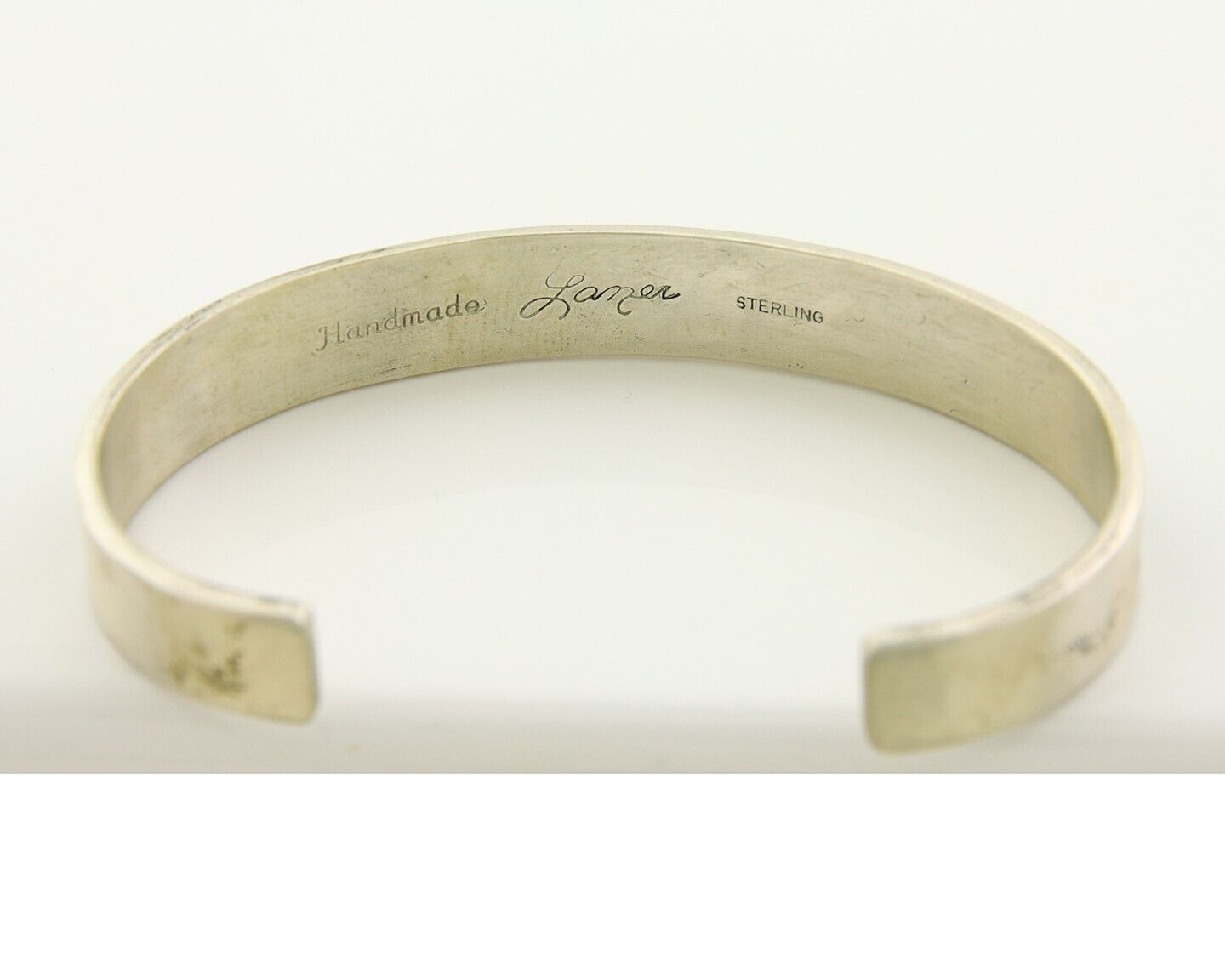 Navajo Bracelet 925 Silver Handmade Cuff Artist Signed Troy Laner C.80's
