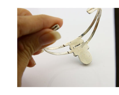 Navajo Cuff Bracelet 925 Silver Turquoise Cuff Native American Artist C.80's