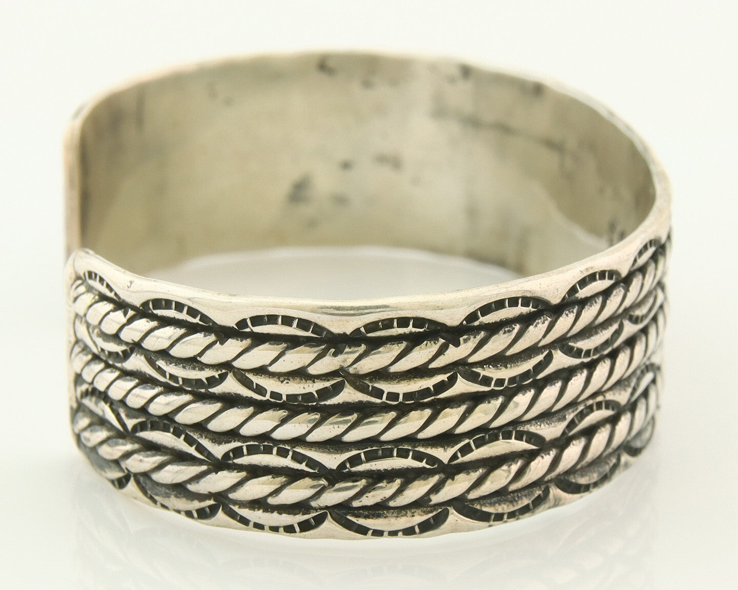 Men's Navajo Bracelet 925 Silver Artist Signed C Montoya Cuff C.80's