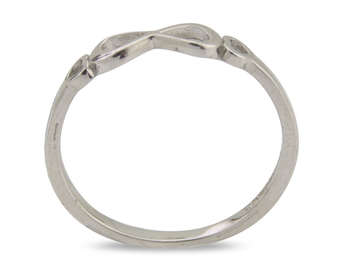 Infinity Heart Promise Ring 925 Solid Silver Size 6.0
