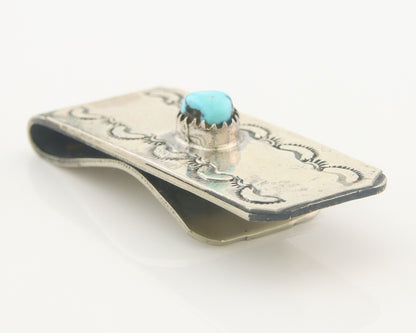 Navajo Money Clip 925 Silver & 999 Nickle Hand Stamp Native American Artist C80s