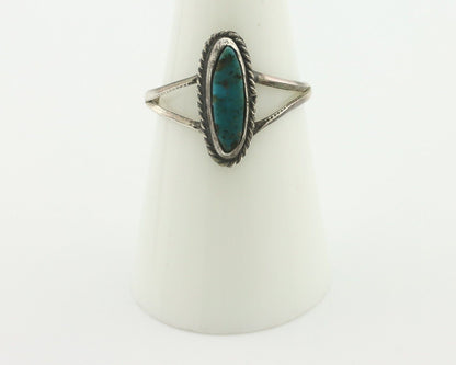 Navajo Ring 925 Silver Red Mountain Turquoise Native American Artist C.80's