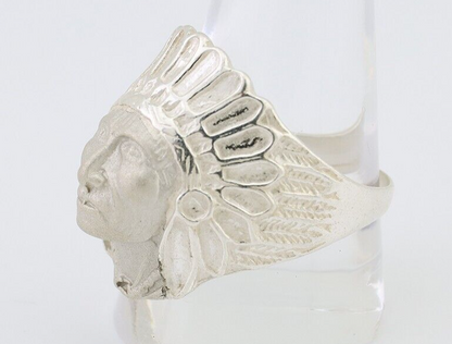 Indian Chief Ring 925 Sterling Silver SOLID CAST 925 STERLING SILVER Size 12