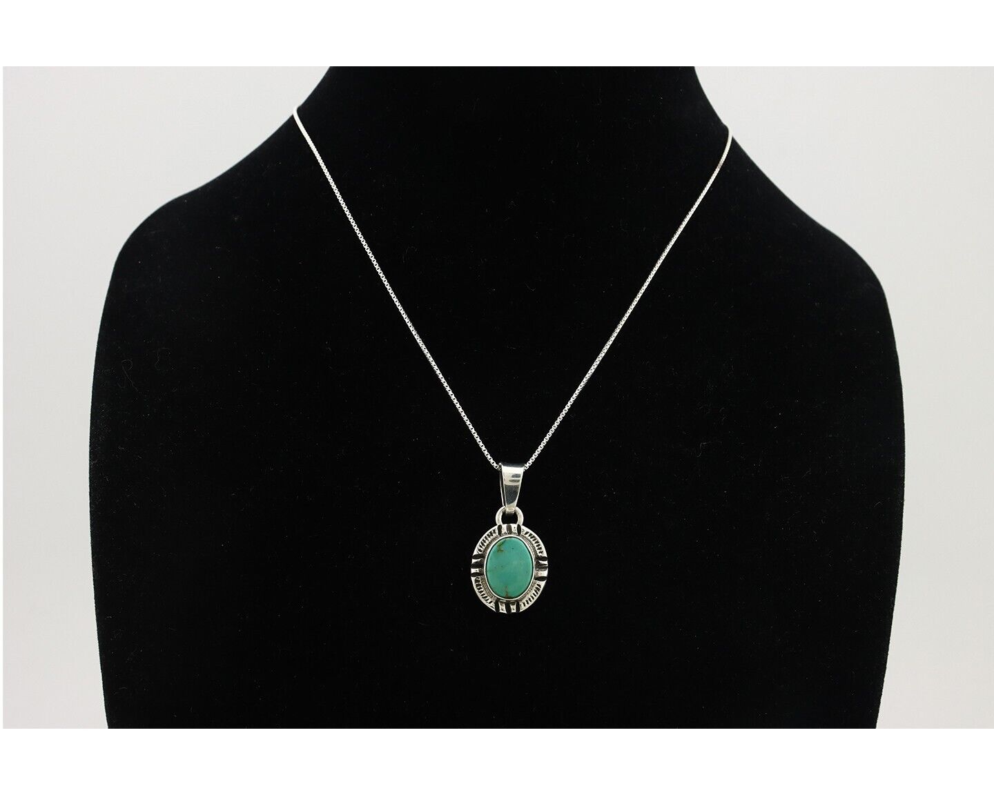 Navajo Necklace 925 Silver Arizona Turquoise Handmade Signed Gecko C.90's