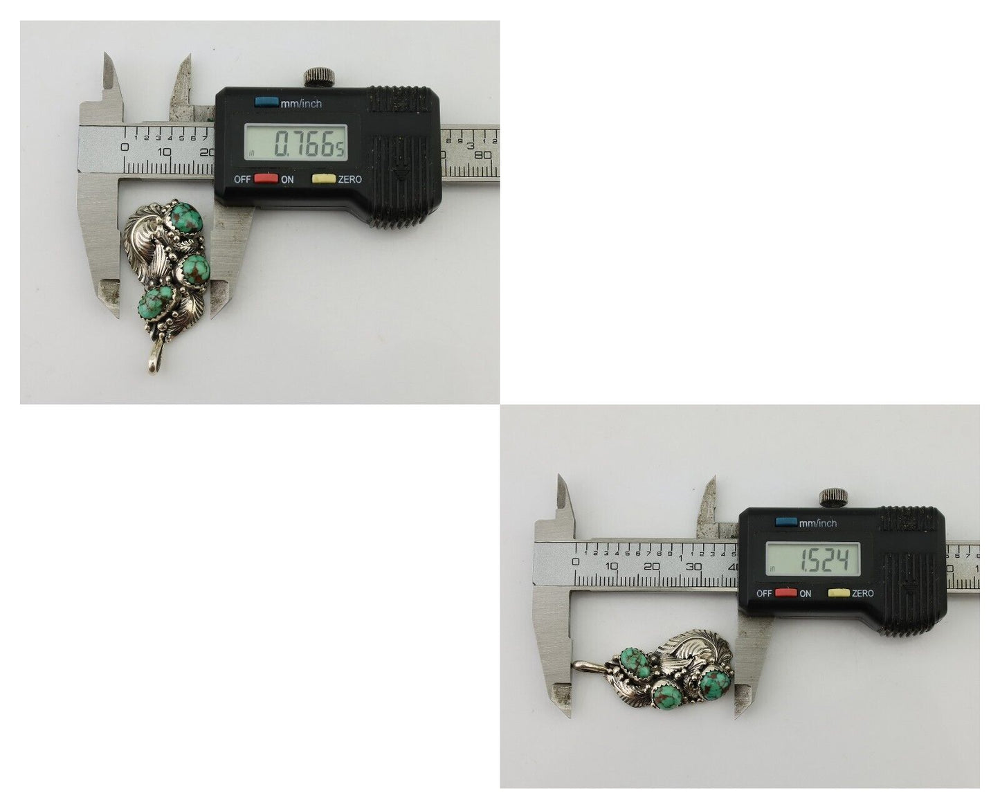 Navajo Pendant 925 Silver Natural Bisbee Turquoise Signed Tom Willeto C.80's