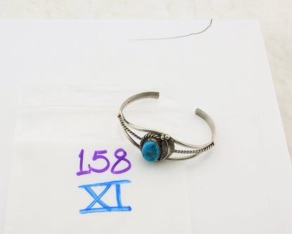 Navajo Cuff Bracelet Sterling Silver Natural Turquoise Native Vintage