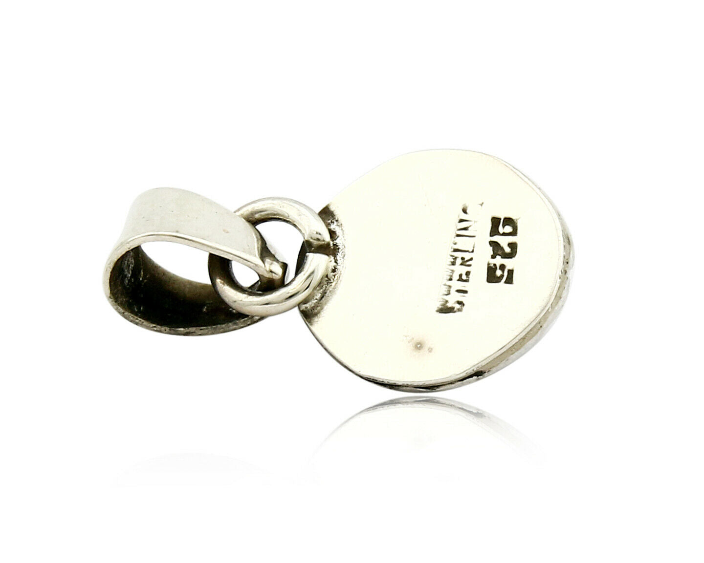 Navajo Hand Stamped Natural Mined Cornelian in .925 SOLID Silver Pendant