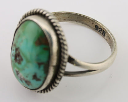 Navajo Handmade Ring 925 Silver Turquoise Native American Artist C.80's