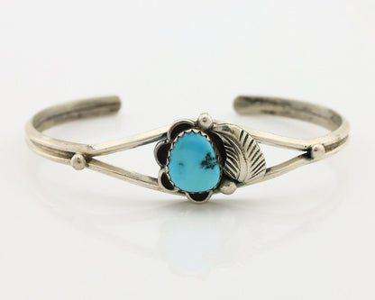Navajo Handmade Bracelet 925 Silver Natural Blue Turquoise Native American C80s