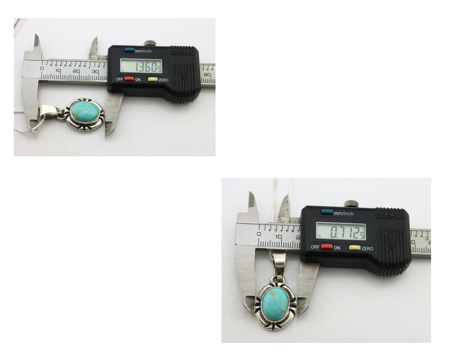 Navajo Necklace 925 Silver Arizona Turquoise Handmade Signed Gecko C.90's